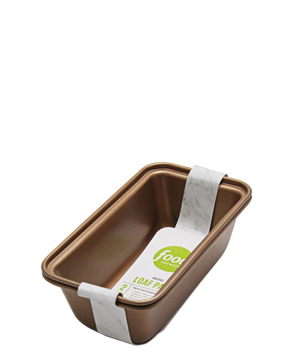 Food Network 2pc Mini Loaf - Rose Gold