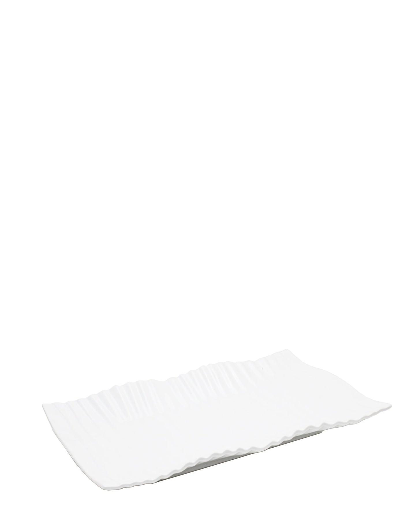 Symphony Ripple Small Serving Platter - White