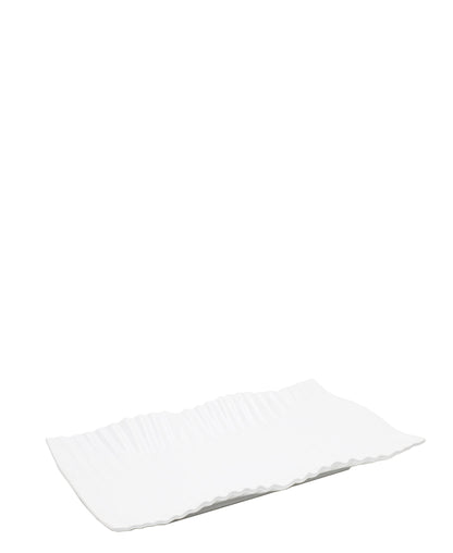 Symphony Ripple Small Serving Platter - White