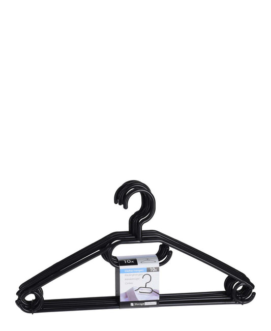 Storage Solutions 10 Piece Clothes Hanger - Black