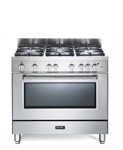 Elba Excellence 90cm 5 Burner Gas Cooker With Gas Oven - Stainless Steel + FREE TOTAI HEATER