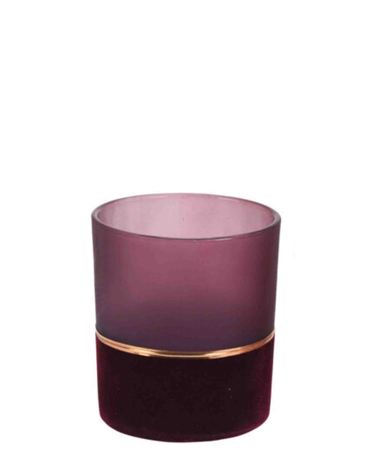 Urban Decor Velvet 10cm Tealight Holder - Purple