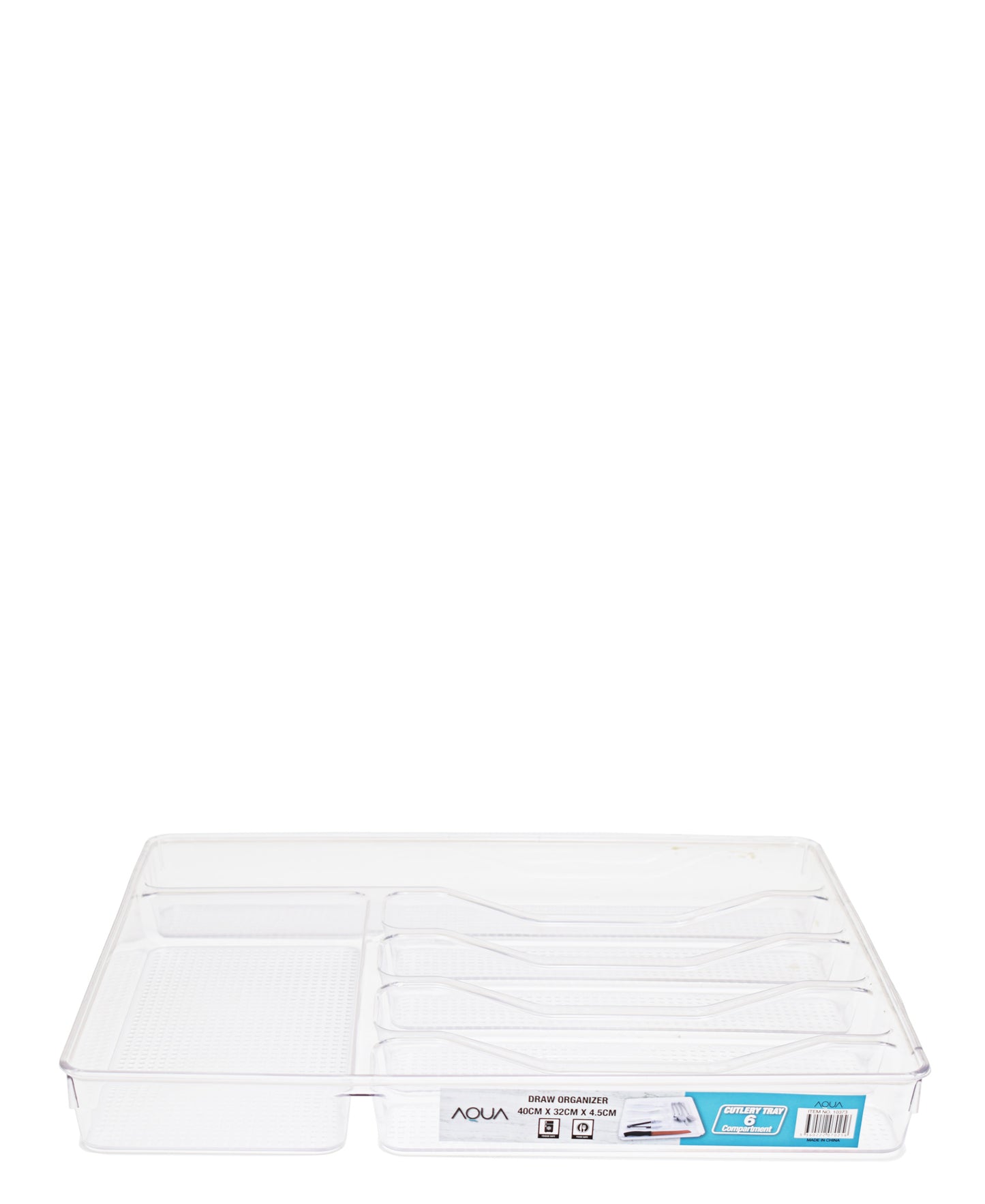 Aqua 40cm Draw Organizer - Clear