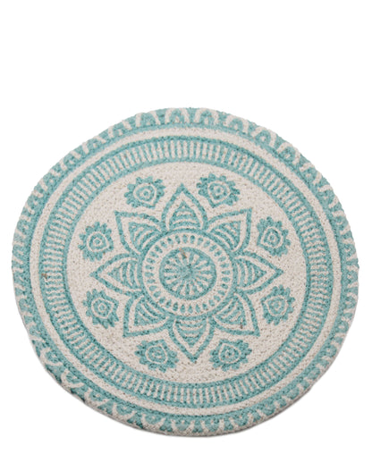 Kitchen Life Hand Woven Place Mat - Turquoise