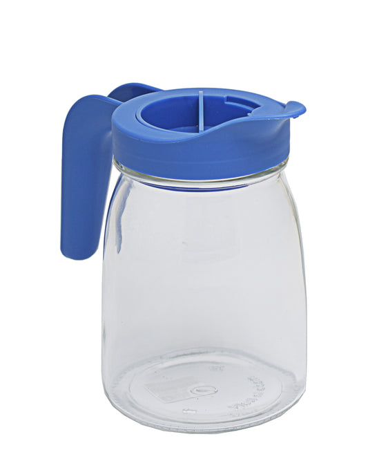 Borgonovo Flexy Glass Jug 1L - With Blue Lid