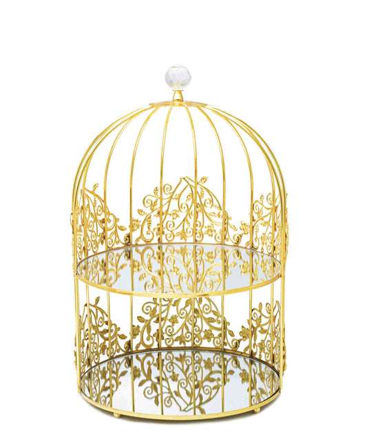 Bursa Collection 2 Tier Serving Stand Mirror - Gold