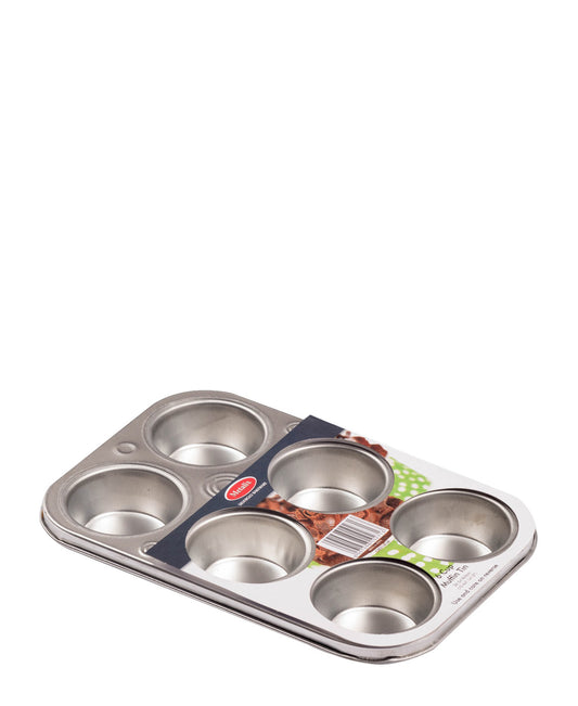 Metalix 6 Cup Muffin Pan - Silver