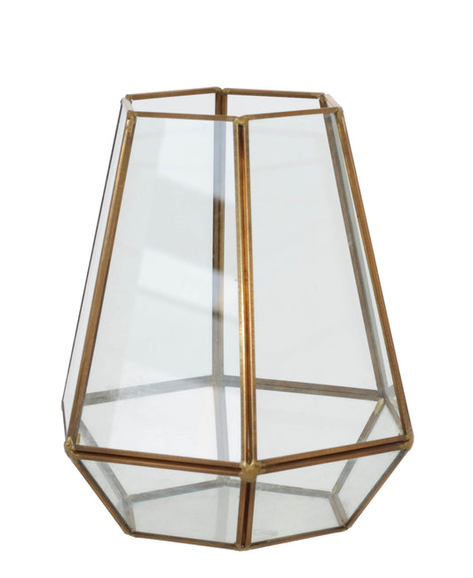 Geo Flower House 20cm - Gold