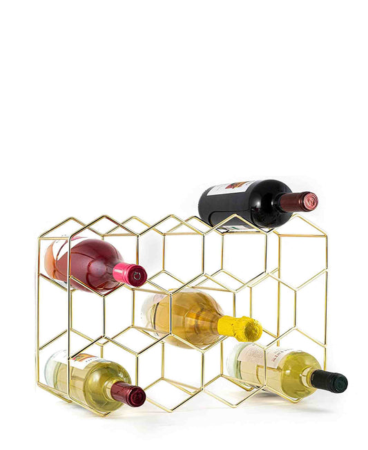 CH Hexagonal Wine Rack - Gold