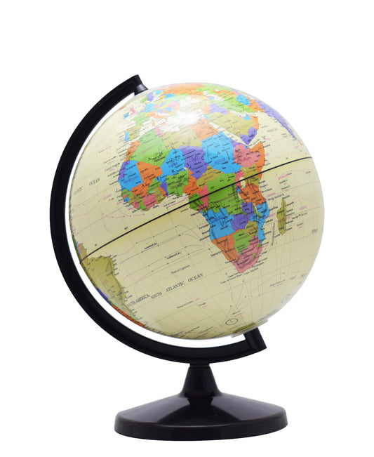 Urban Decor Retro World Globe 20cm With Stand - Cream