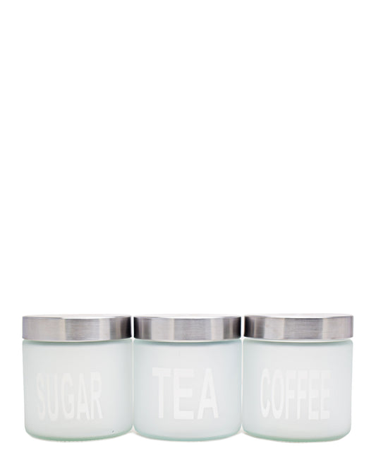 CTH Frosted 3 Piece Canister - Silver