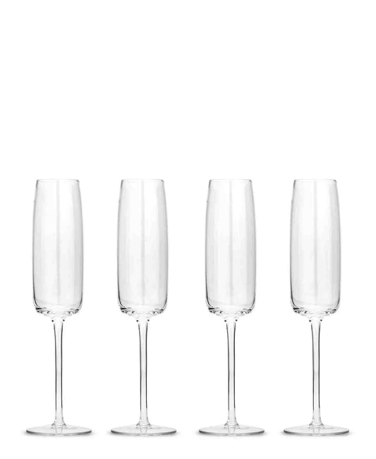 Carrol Boyes Ripple 4 Piece Chamagne Flute Glass - Clear