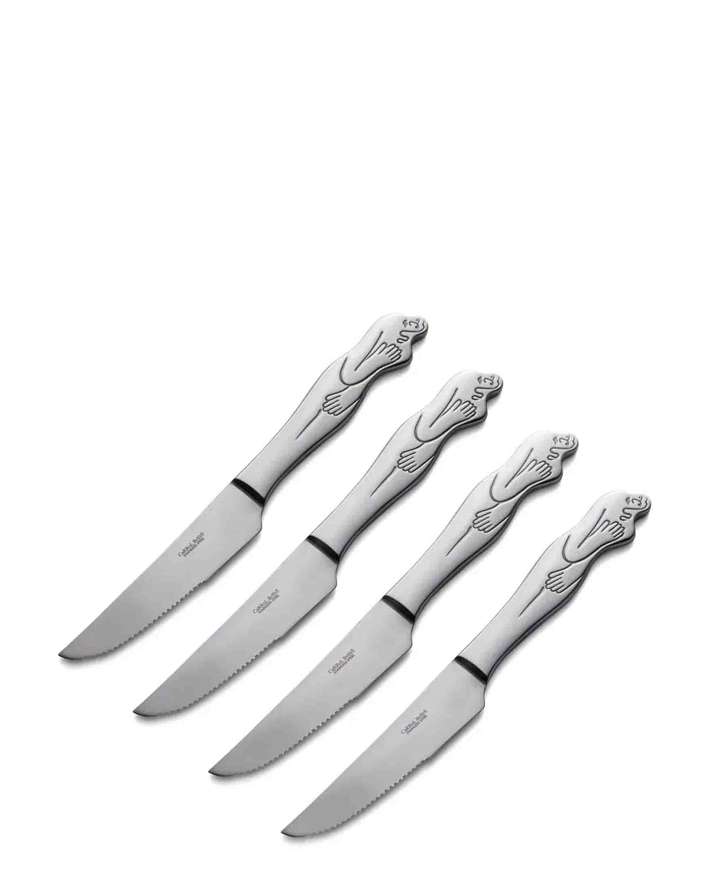 Carrol Boyes Sketchbook 4 Piece Steak Knife Set - Silver