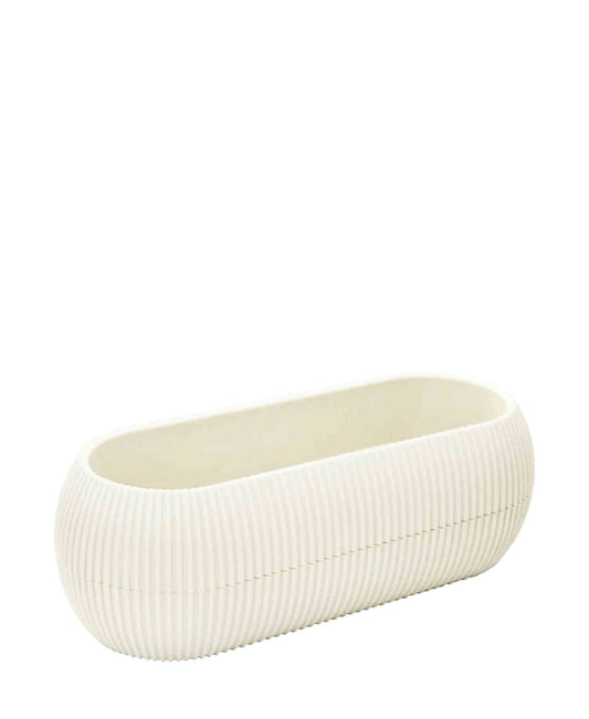 Urban Decor Coral Long Plant Pot 1.30Lt - White