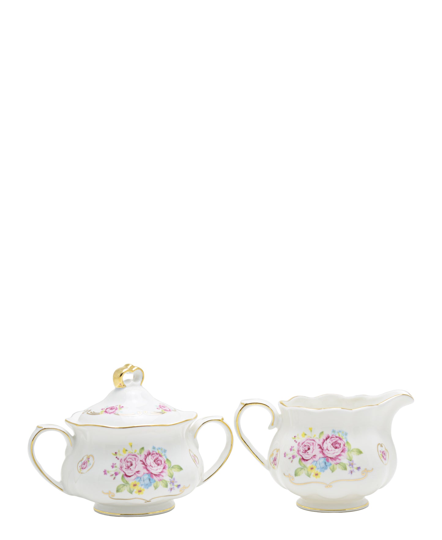 English Rose Milk Jug & Sugar Canister