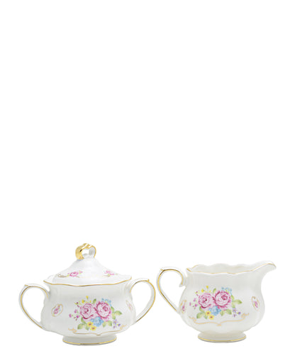 English Rose Milk Jug & Sugar Canister