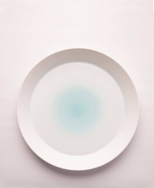 Jenna Clifford Aqua Low Serving Bowl 31.5cm - White