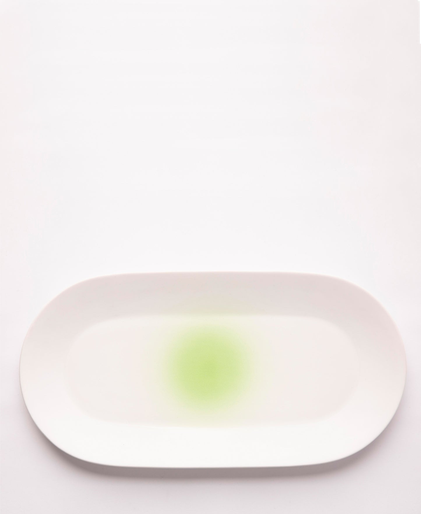 Jenna Clifford Lime Oval Platter/Tray 32.5cm - White