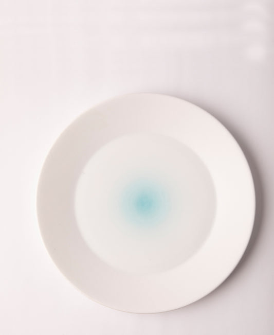 Jenna Clifford Aqua Dinner Plate 28cm - White