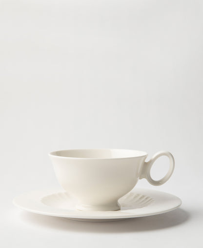 Jenna Clifford Tea Cup & Saucer 200ml - White