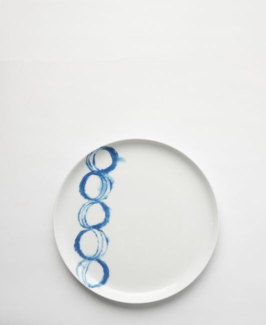 Jenna Clifford Jinshi Side Plate 22cm - White & Blue