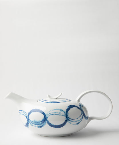 Jenna Clifford Jinshi Teapot 900ml - White & Blue