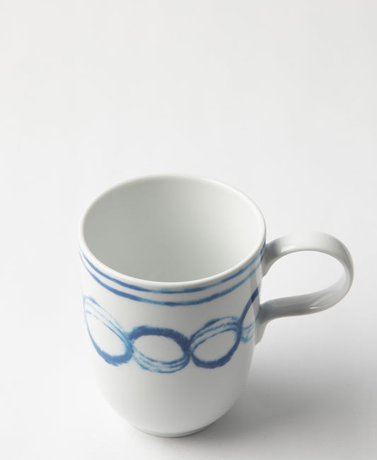 Jenna Clifford Jinshi Mug 350ml - White & Blue