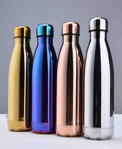 Double Wall Stainless Steel 500ml Water Bottle - Blue