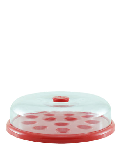 Joie Deviled Egg Platter & Cover - Red
