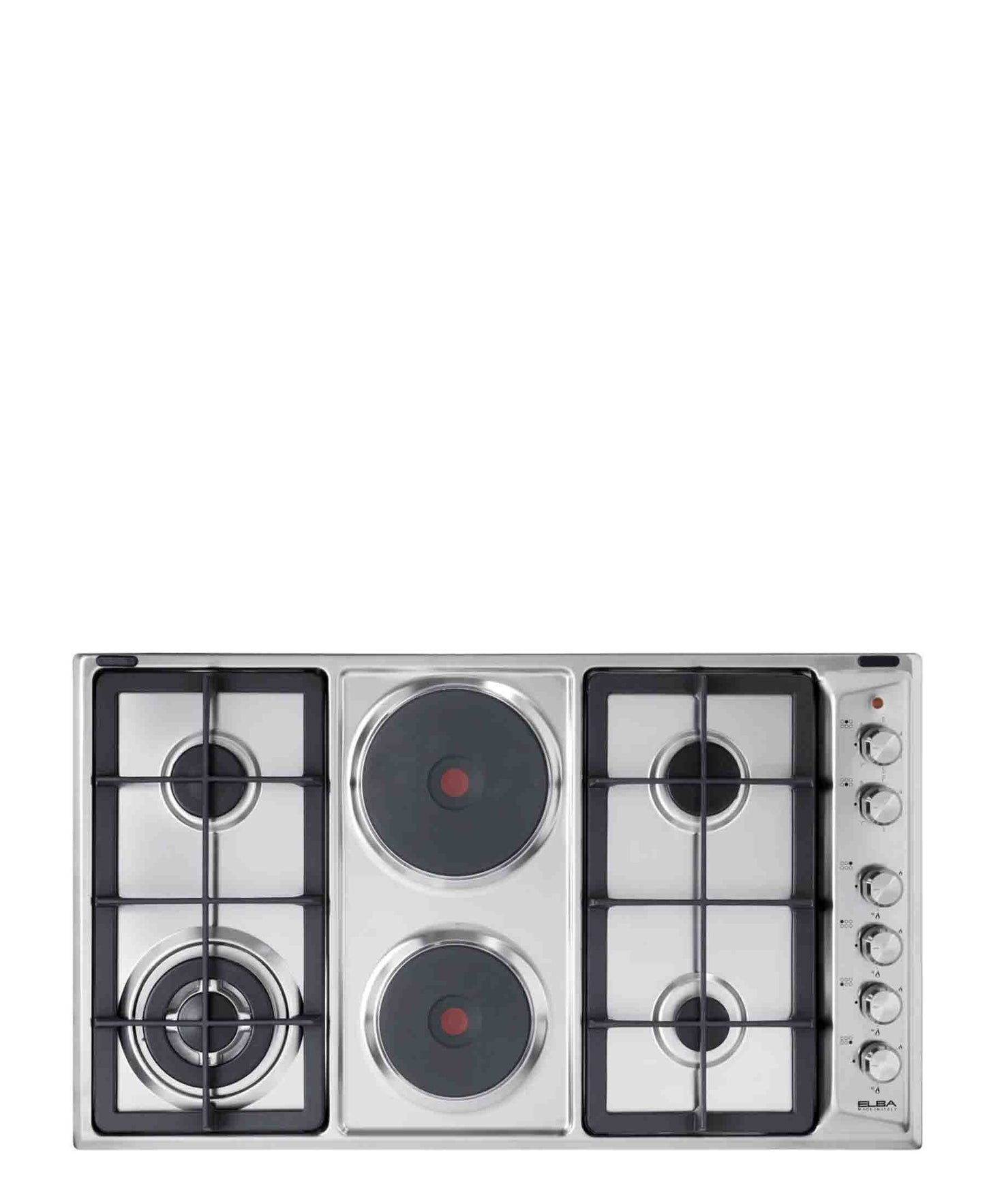 Elba Classic 90cm 4 Burner Gas & Electric Hob - Silver