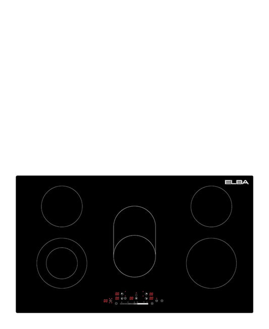 Elba Classic 90cm 5 Zone Ceran Hob - Black