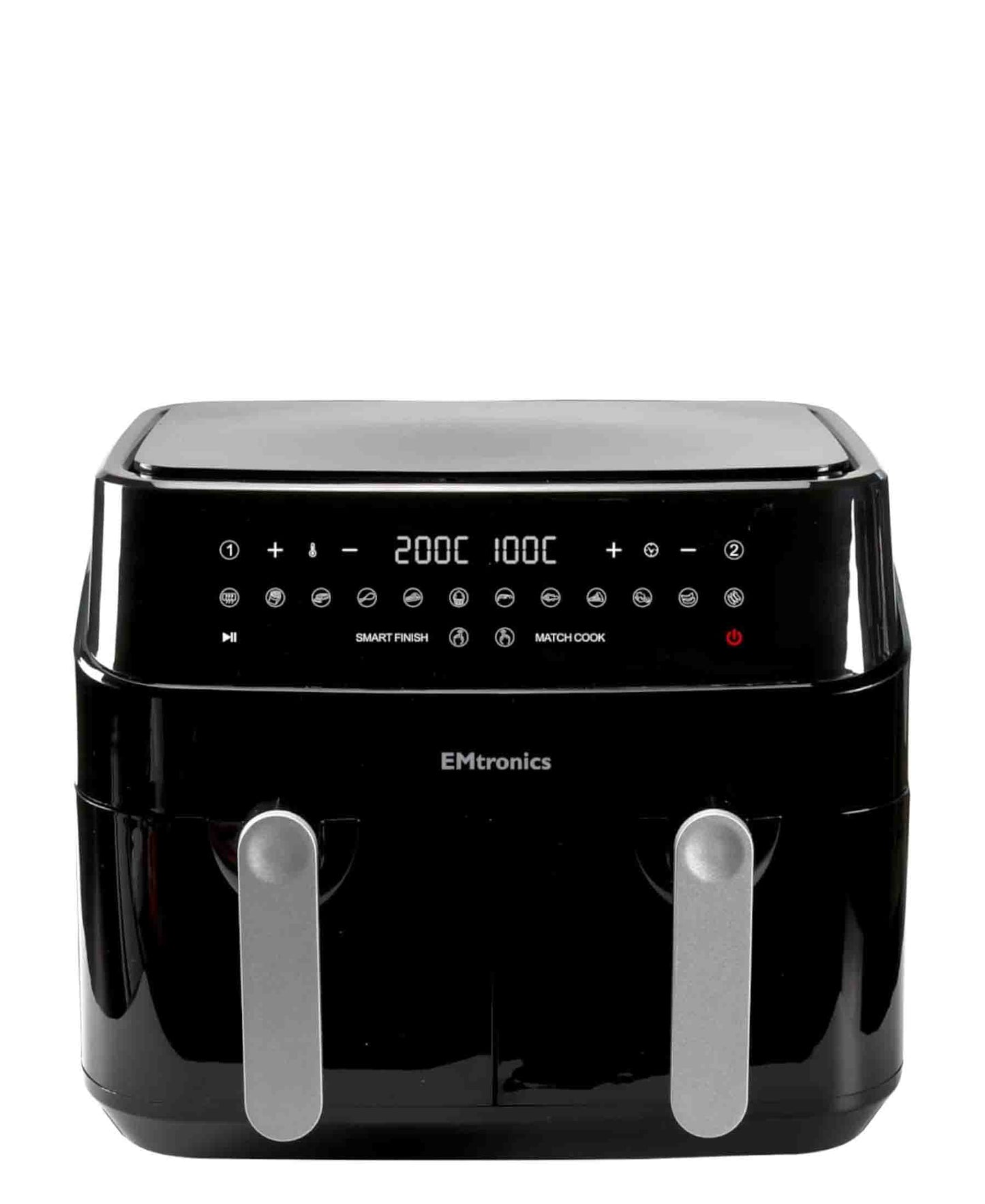EMtronics Digital 9L Air Fryer Double Basket Smart Cook Air Fryer - Black