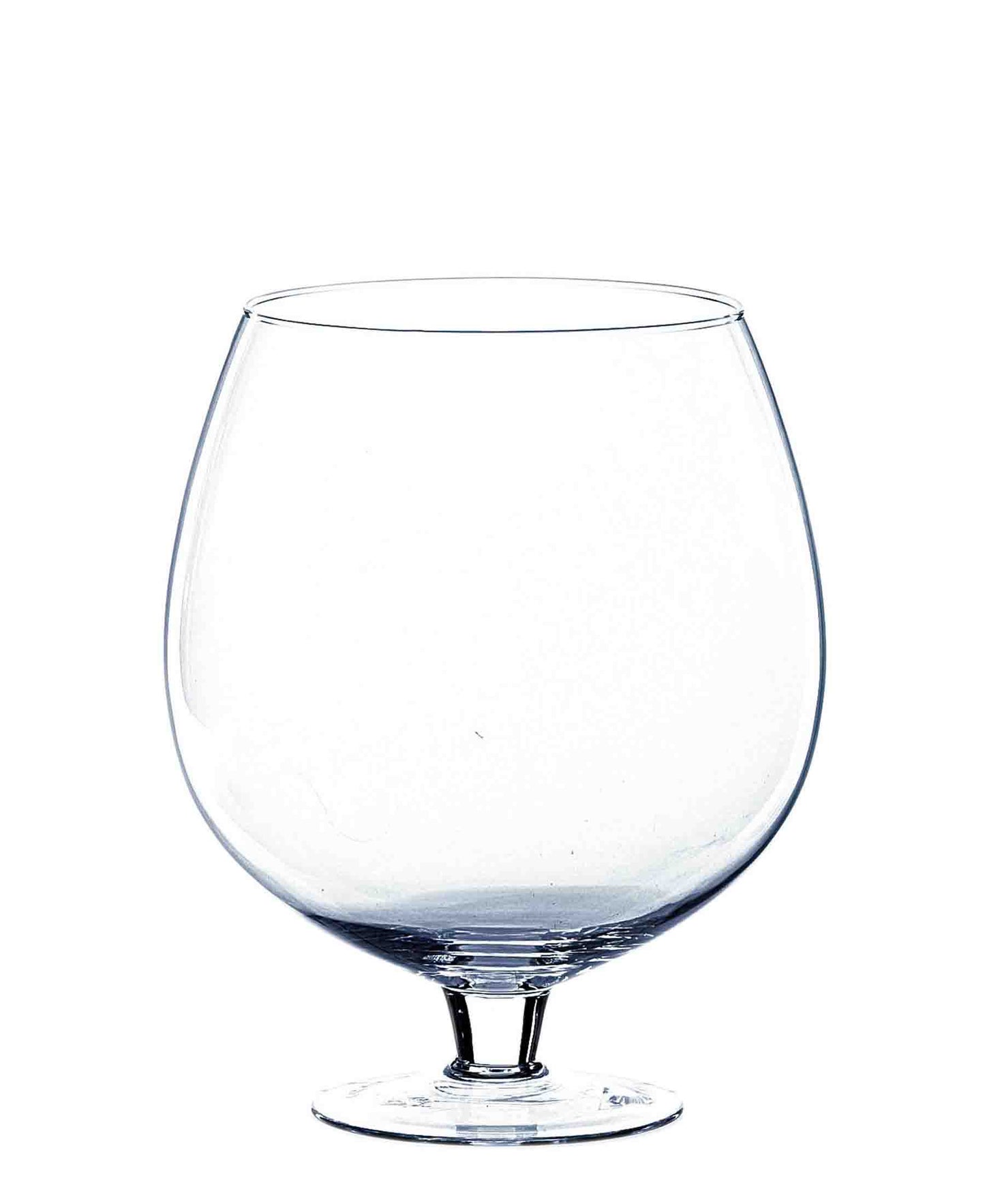 Urban Decor 25cm x 25cm Glass Footed Vase - Clear