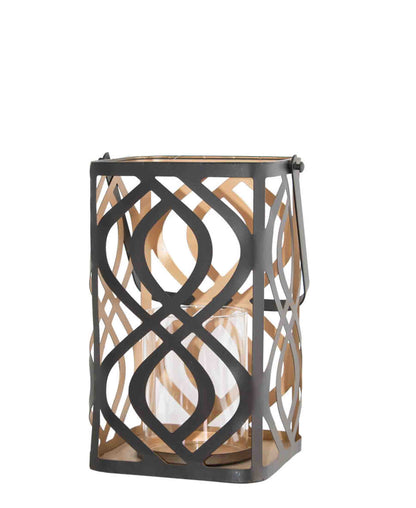 Urban Decor Metal Lantern - Black