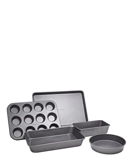 Food Network 5 Pcs Nonstick Bakeware Set - Grey