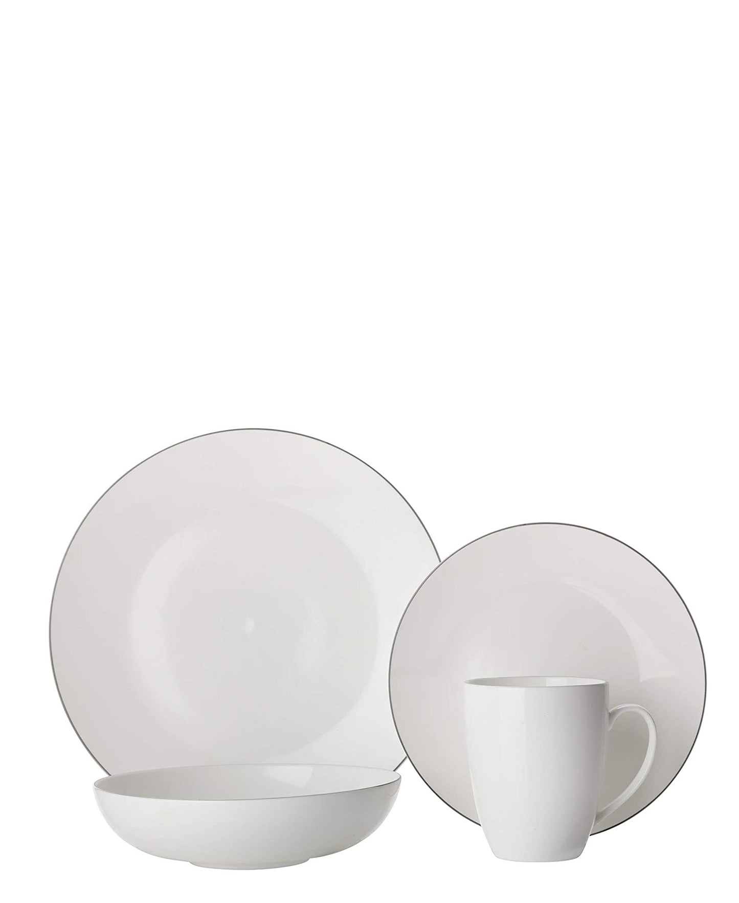 Maxwell & Williams Edge Coupe 16 Piece Dinner Set - White