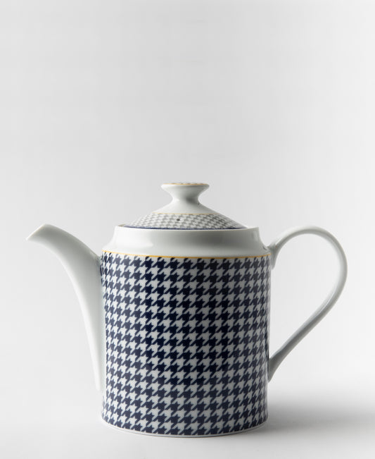 Jenna Clifford Galateo Blue Check Teapot - Blue