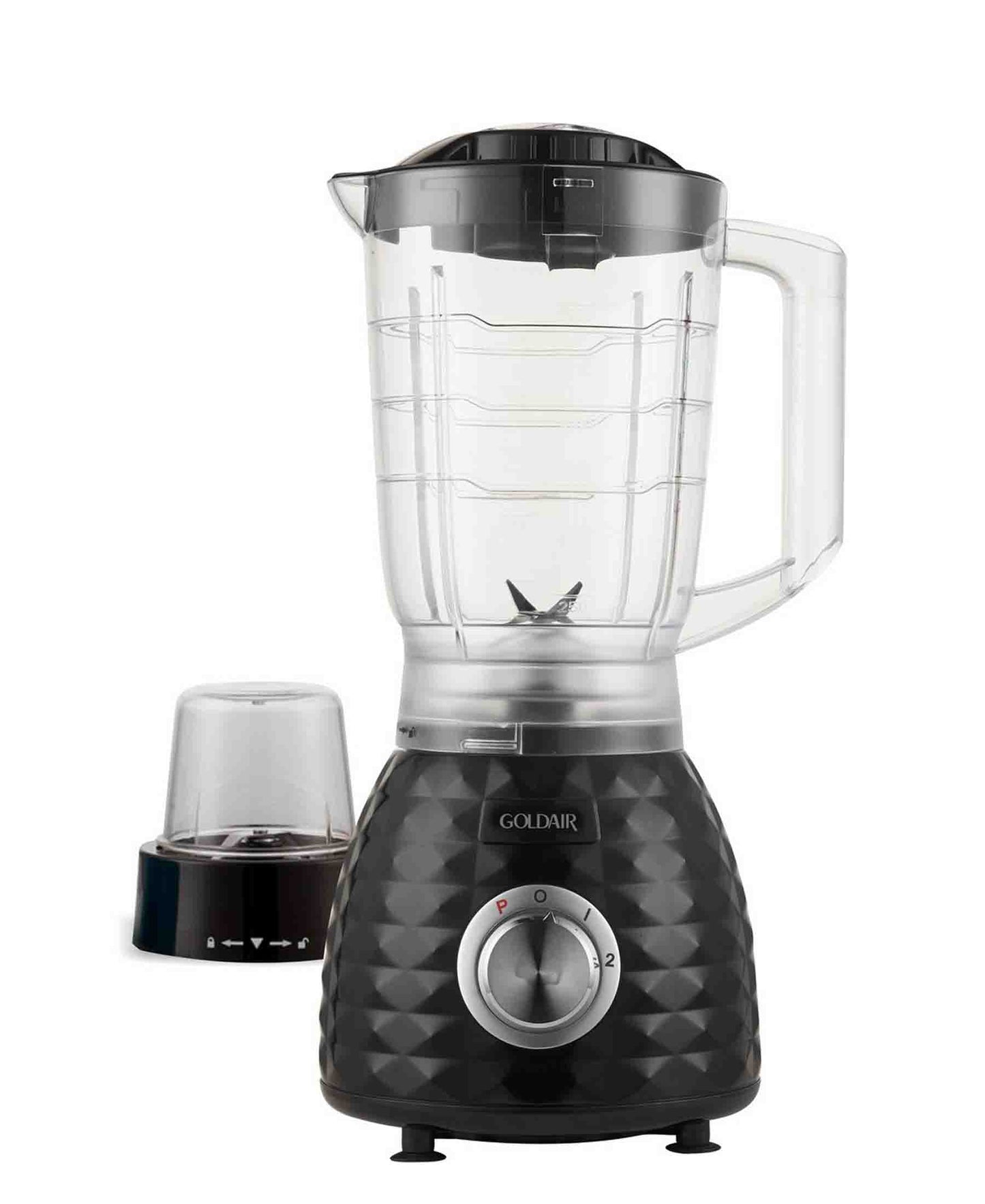 Goldair Diamond Series 1.5L Blender With Grinder - Black