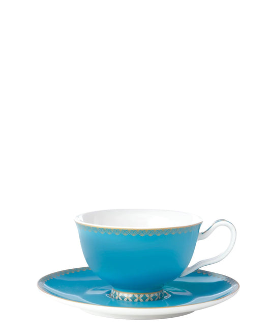 Maxwell & Williams T's & C's Classic Footed Cup & Saucer 200ML - Blue