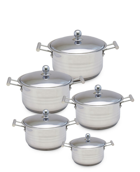 Italiano 10 Piece Induction Pot Set - Silver