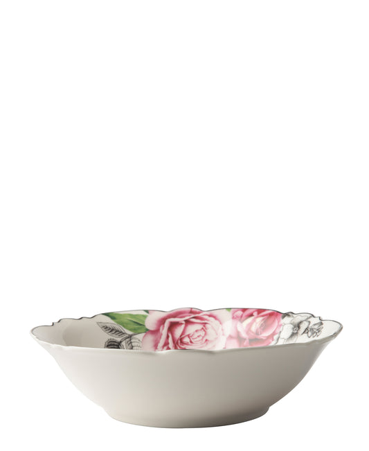 Jenna Clifford Wavy Rose Salad Bowl 23.5cm - White