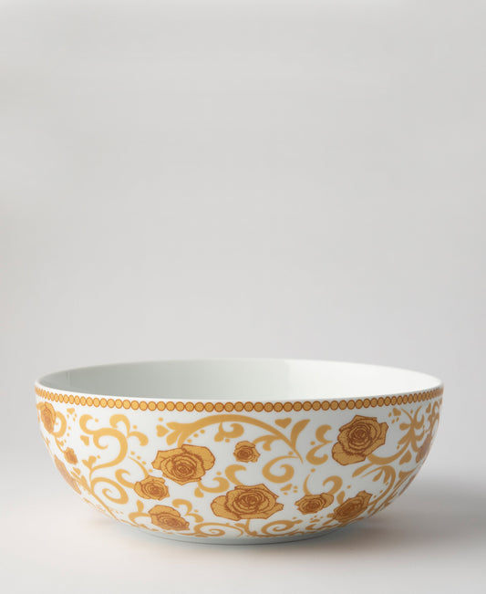 Jenna Clifford Milk & Honey Salad Bowl 23cm - White & Gold