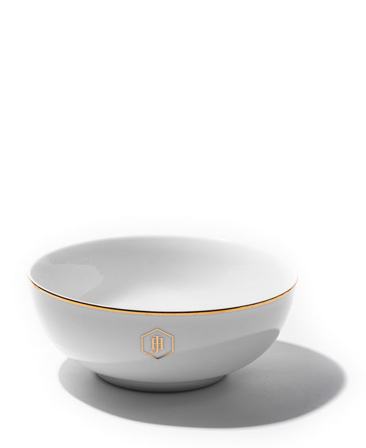 Jenna Clifford Gold Rimmed Salad Bowl - White