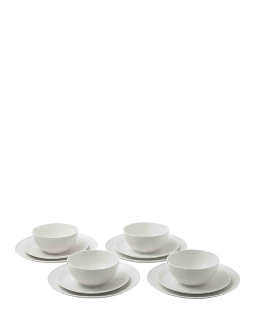 Jenna Clifford 12 Piece Dinner Set - White