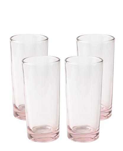 Jenna Clifford 4 Piece Hi Ball Glass 280ml - Pink