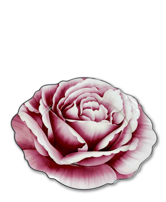 Jenna Clifford Wavy Rose Oval Platter 35cm - Pink