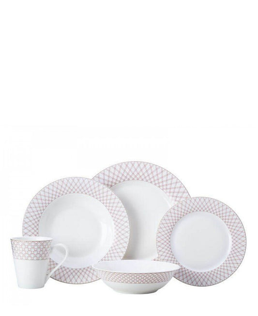 Jewel Rim Dinner Set 20 Piece Gift Boxed - Ruby