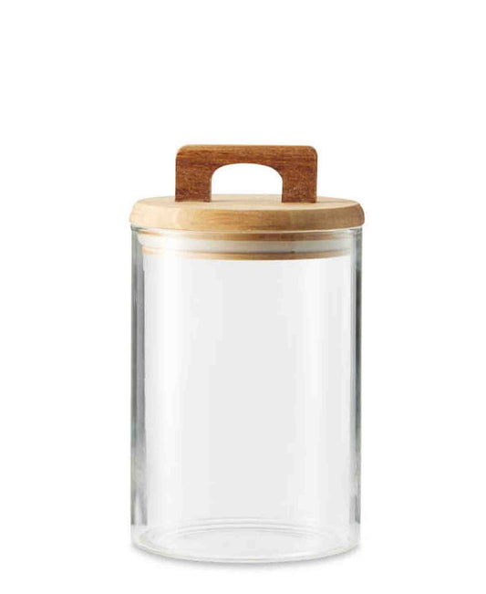 Kitchen Life 2350ML Canister With Acacia Lid Handle - Clear