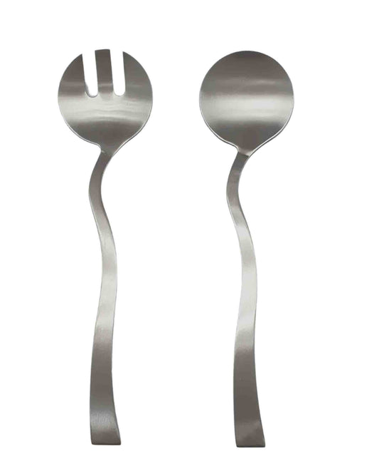 Kitchen Life 2 Piece Stainless Steel Salad Set - Silver