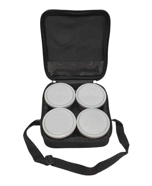 Kitchen Life 4 Piece Lunch Box Set - Silver